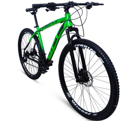 Imagem de Bicicleta mountain bike aro 29 off firefly 24 marchas verde preto tam.19