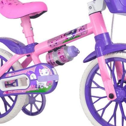 Imagem de Bicicleta Rodinha Aro 12 Infantil Feminina Cat Selim Macio