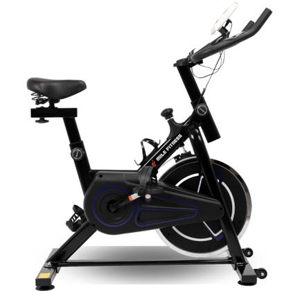 Imagem de Bicicleta Spinning Ergométrica Profissional Mile Fitness Roda de Inércia 8kg Treino Intenso em Casa  Evolux