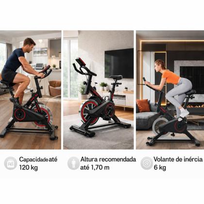 Imagem de Bicicleta Spinning Semi Profissional Bike Preto Sport Preta
