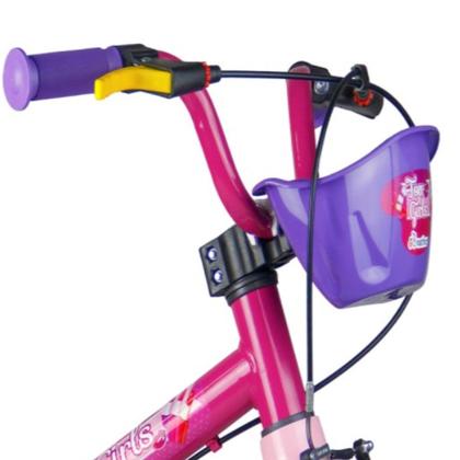 Imagem de Bicicleta Top Girls Aro 16 Infantil C/ Rodinha Kids Capacete