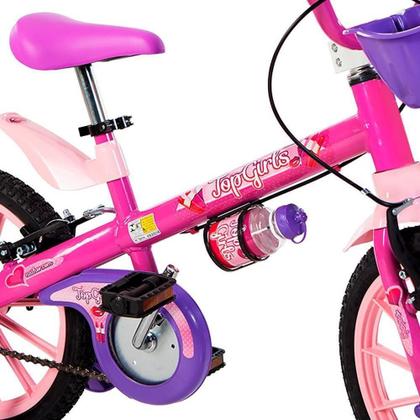 Imagem de Bicicleta Top Girls Aro 16 Rosa com Cesta Aro de Nylon