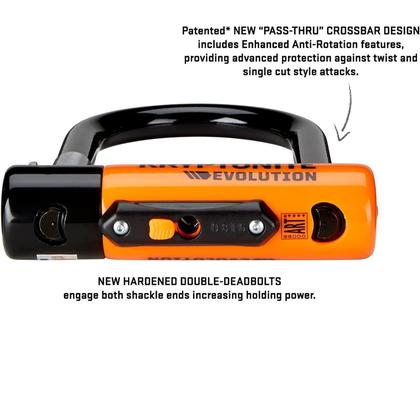 Bicicleta U-Lock Kryptonite Evolution Mini-7 com cabo de 1,2 m