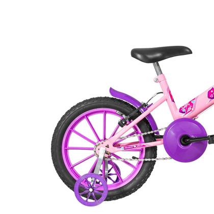 Imagem de Bicicleta Ultra Kids T Rosa Bebê E Lilás Aro 16  - Ultrabike