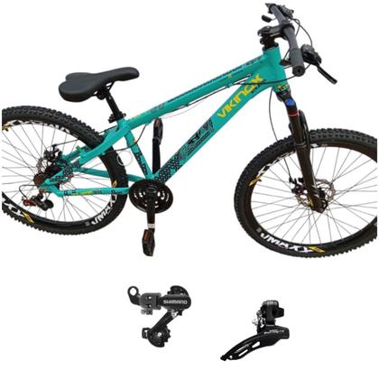 Imagem de Bicicleta Vikingx Aro 26 Tuff 30 Cambio Shimano Traseiro Dianteiro 24v Suspensão Dianteiro Freio Disco Unissex