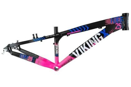 Imagem de Bicicleta Vikingx Preto Rosa TUFF25/30 Aero Aro 26 Cambios Importados 21V