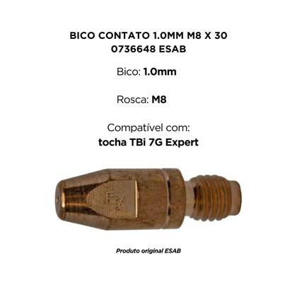 Imagem de BICO CONTATO 1.0mm M8 X 30 0736648 ESAB