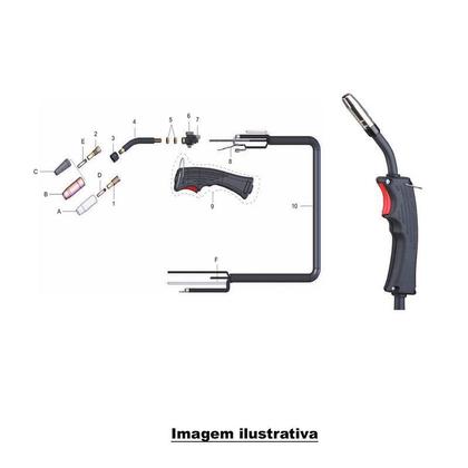 Imagem de Bico Corte Plasma 1,0Mm P/ Tocha Tocha Sg55 Balmer