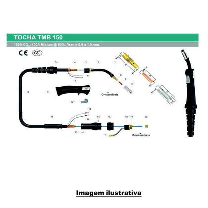Imagem de Bico Corte Plasma 1,0Mm P/ Tocha Tocha Sg55 Balmer