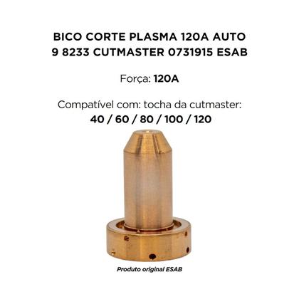 Imagem de Bico corte plasma 120a auto 9 8233 cutmaster 0731915 esab