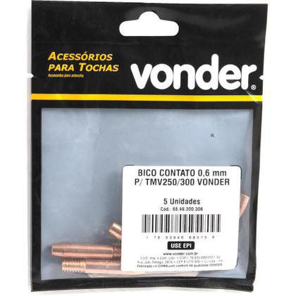 Imagem de Bico de Contato 0,6 mm para Tocha Tmv 250 e Tmv 300 Vonder