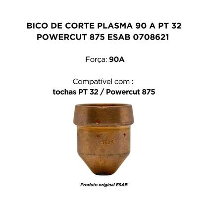 Imagem de Bico de corte plasma 90 a pt 32 powercut 875 esab 0708621