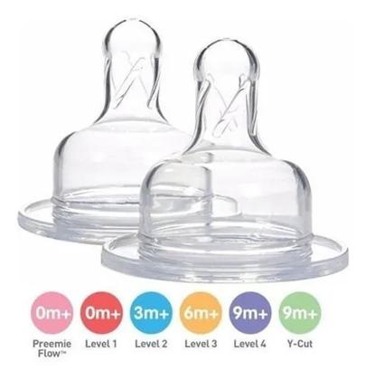Bico de Mamadeira Redondo em Silicone Boca Larga Prematuro 0+ Dr. Browns Options - 2 unidades - Dr Browns Imagem de Bico de Mamadeira Redondo em Silicone Boca Larga Prematuro 0+ Dr. Browns Options - 2 unidades