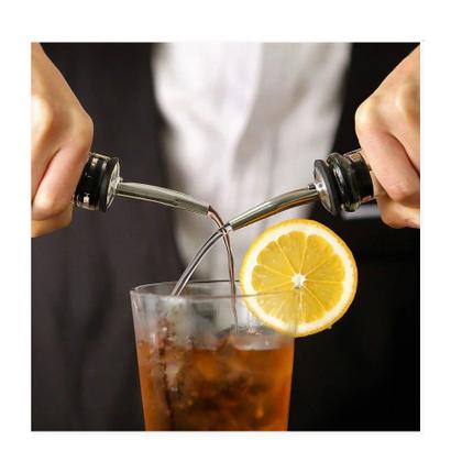 Imagem de Bico Dosador de Bebidas e Garrafas Inox e Silicone 2un