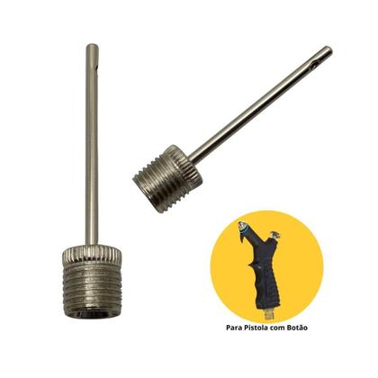 Imagem de Bico Encher Pneu Schulz P/ Pistola Multiuso V2 C/ Botão Compressor Ar Direto Tufão JetMaster JetFacil AirPlus HobbyJet