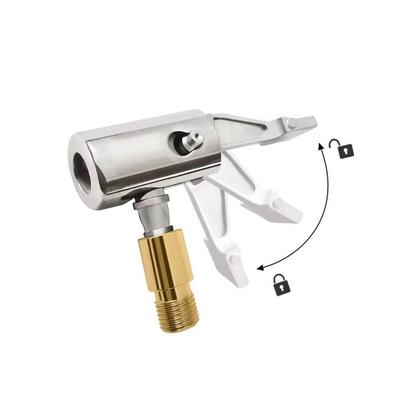 Imagem de Bico Inflador com Presilha para Pneu Carro e Bike Adaptador Conector Válvula de Ar
