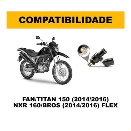 Imagem de Bico Injetor Titan/fan 150 14-16/nxr 160 Bros Flex 8 Furos
