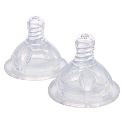 Imagem de Bico Mamadeira de Silicone Wide Neck Largo 2 Unid - Plasútil Cor:M - Maior 6 Meses