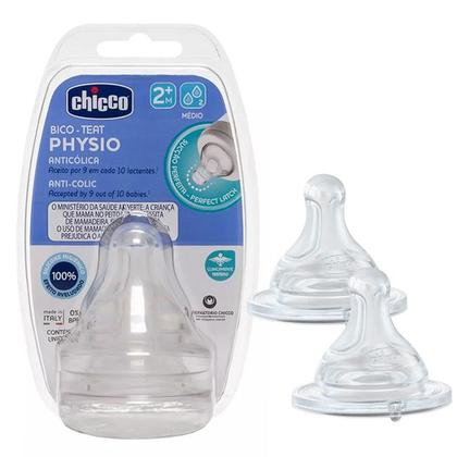 Imagem de Bico Mamadeira Physio Perfect 5 Fluxo Médio 2m+ 2un Chicco