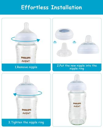 Imagem de Bicos Sippy Cup para garrafas naturais Philips Avent de 6 m+ 4 ct