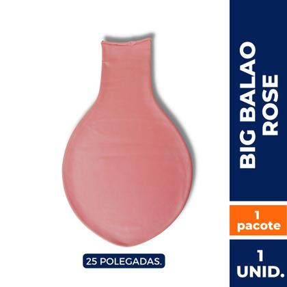 Imagem de Big balao 25 pol. rose c/ 1 un.