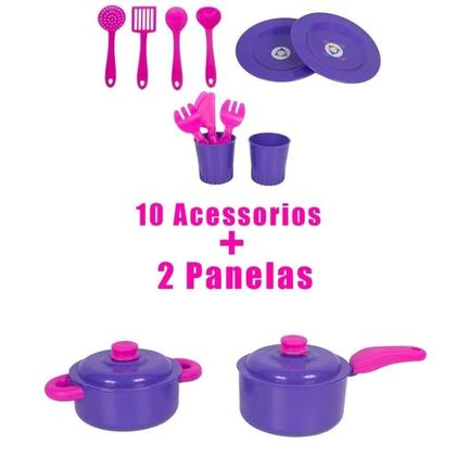 Imagem de Big Cozinha Infantil Grande Pia Fogão Sai Água Menina Pais e Filhos