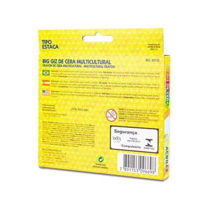 Imagem de Big Giz de Cera 12 Cores 110g Acrilex 09122