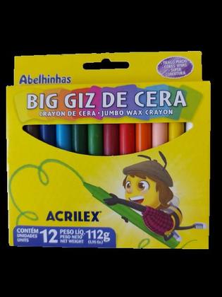 Imagem de Big giz de cera Acrilex com 12 cores