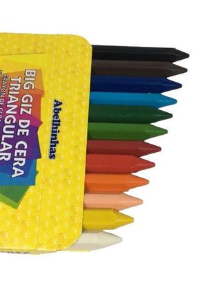 Imagem de Big Giz de Cera triangular 12 cores Marca Acrilex