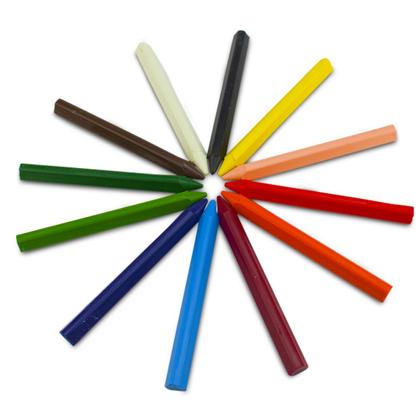 Imagem de Big Giz de Cera Triangular 95g 12 Cores Acrilex - 9312