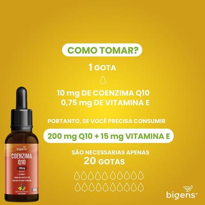 Imagem de Bigens coenzima q10 200mg + vit e frutas amarelas 30ml
