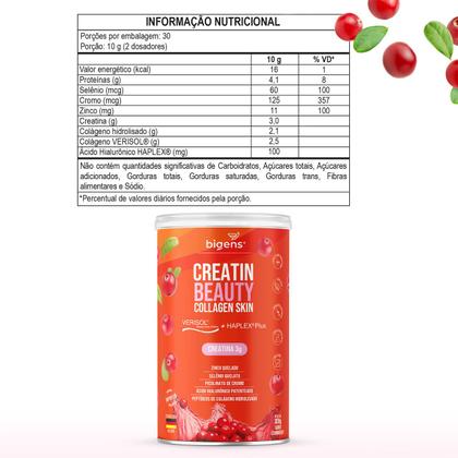 Imagem de Bigens creatin beauty collagen skin 300g cranberry