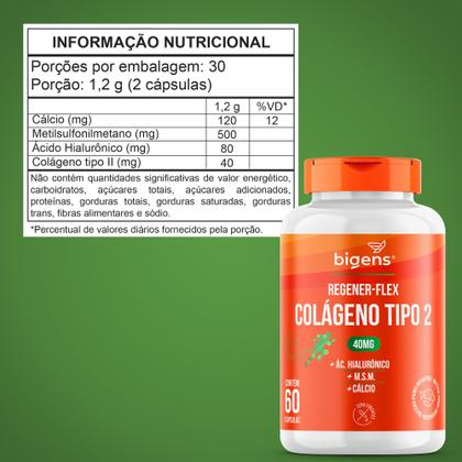 Imagem de Bigens kit 2x regener flex colágeno tipo ii 60 caps