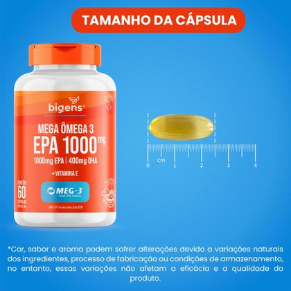 Imagem de BIGENS Mega Ômega 3 EPA 1000 MEG3 60 Cápsulas  Fonte de EPA e DHA