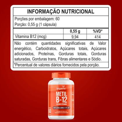 Imagem de Bigens metil b12 vegan 60 caps 