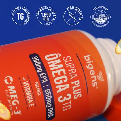 Imagem de Bigens supra plus ômega 3 tg epa 900mg dha 660mg vit e 90 caps