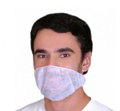 Imagem de Bigodeira Protetor de Barba e Bigode Descartável TNT c/100