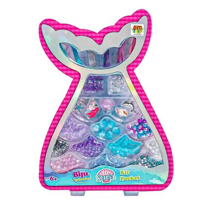 Imagem de Biju Collection Kit Sereia Pocket Miçanga Infantil - Dm Toys