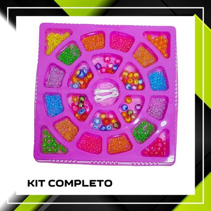 Imagem de Biju Infantil Kit para Fazer Brinquedo com Miçangas e Contas