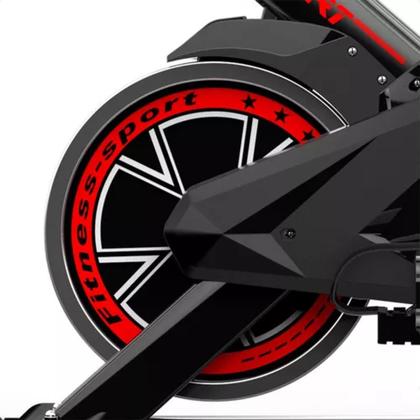 Imagem de Bike Ergométrica Spinning Fitness 8kg de roda de inércia Ideal para Treino em Casa  Painel Digital e Suporta até 120kg
