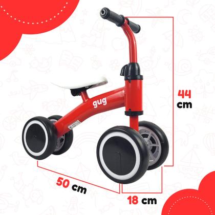 Imagem de Bike Sem Pedal Bicicleta Vermelho Andador Infantil Crianças