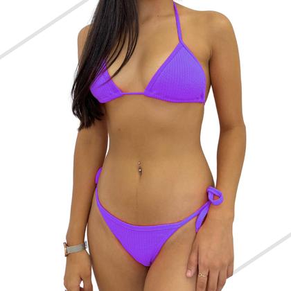 Imagem de Bikini Feminino Moda Praia Calcinha Levanta Bumbum D Amarrar