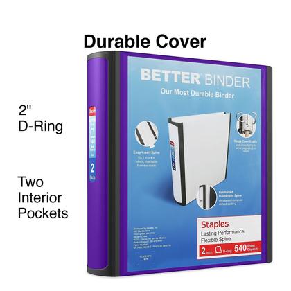 Imagem de Binder Staples Better 2 polegadas roxo