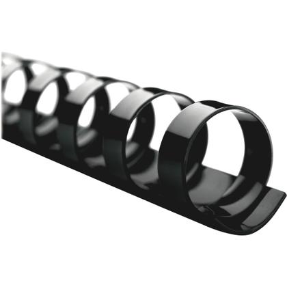 Imagem de Binding Spines GBC CombBind 1/4", capacidade para 25 folhas, preto, pacote com 100