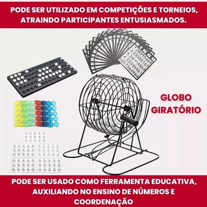 Imagem de Bingo Profissional Completo Metal Tabuleiro Bola Festa Jogo