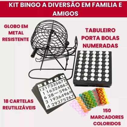 Imagem de Bingo Profissional Completo Metal Tabuleiro Bola Festa Jogo