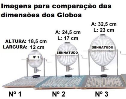 Imagem de Bingo Profissional Nº 2 (médio) Cromado 75 Bolinhas - Treis reis
