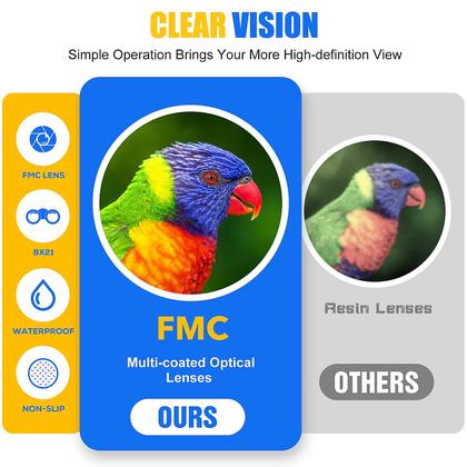 Imagem de Binóculos LET'S GO! para crianças de 3 a 12 anos com ampliação de 8x