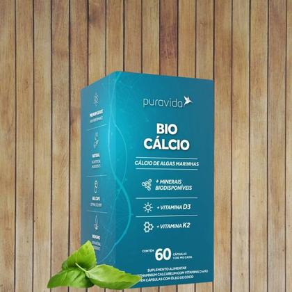 Imagem de Bio Cálcio Marinho + Vitamina D3 K2 60caps Puravida
