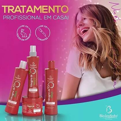 Imagem de Bio Instinto Vinagre de Maçã - Kit Brilho e Equilíbrio do pH Capilar (4 Produtos)